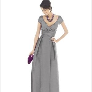 Alfred Sung midnight bridesmaid dress